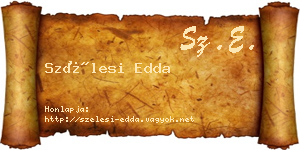 Szélesi Edda névjegykártya